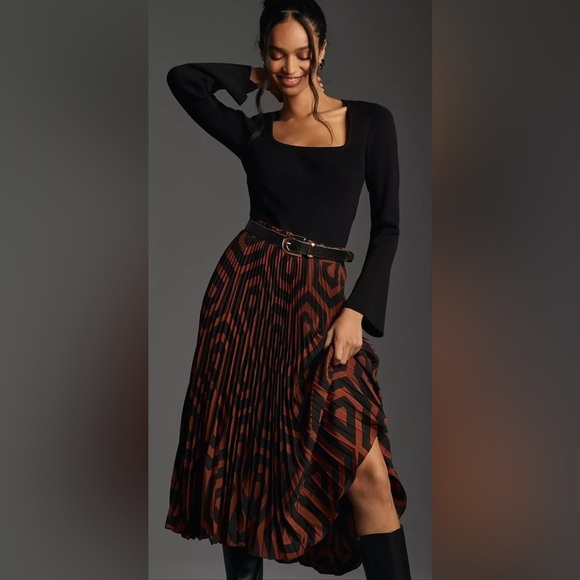 Maeve Dresses & Skirts - The Valerie Pleated Midi Skirt by Maeve: Michelle Armas Edition